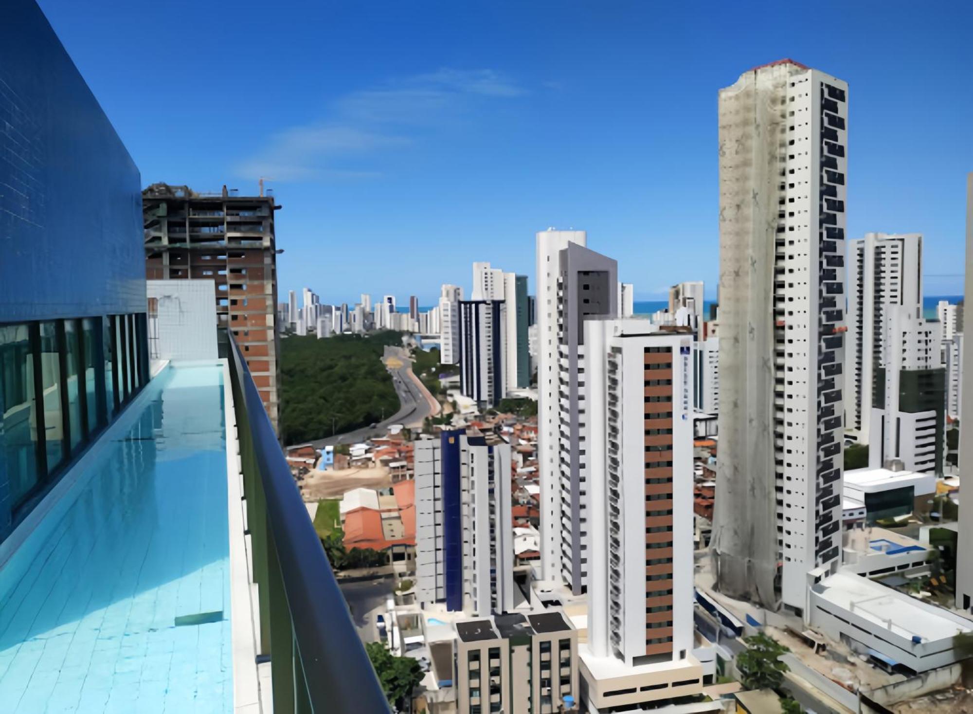 Flat Piscina No Rooftop Aluguel Temporada Em Recife Exteriör bild