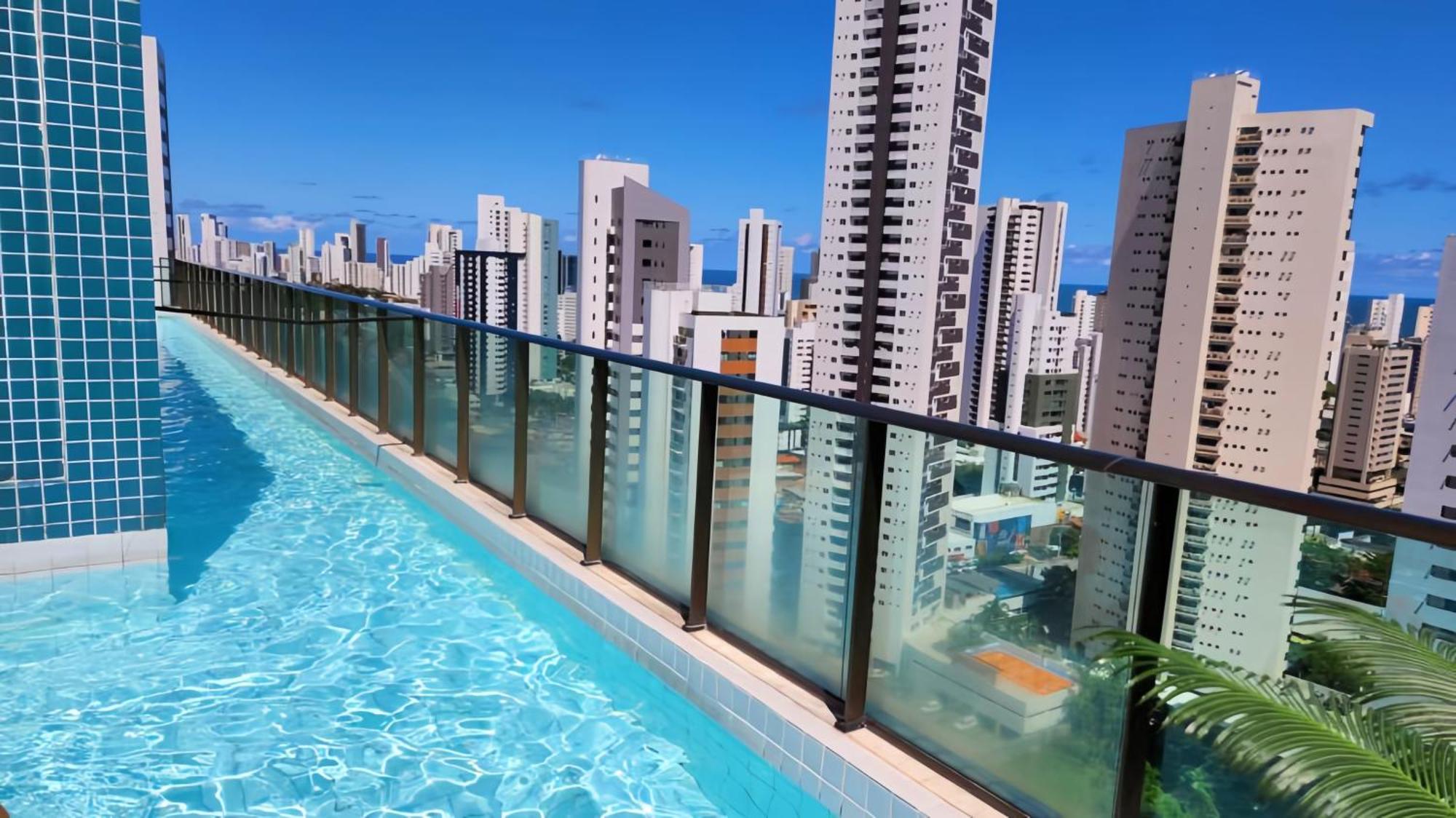 Flat Piscina No Rooftop Aluguel Temporada Em Recife Exteriör bild