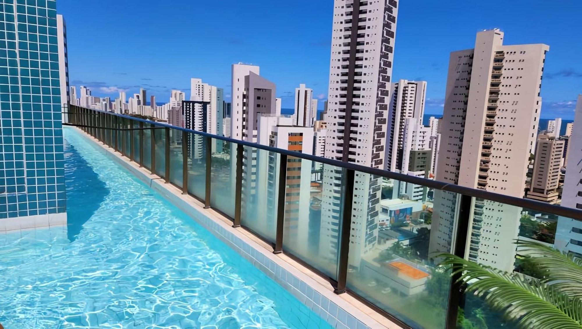 Flat Piscina No Rooftop Aluguel Temporada Em Recife Exteriör bild