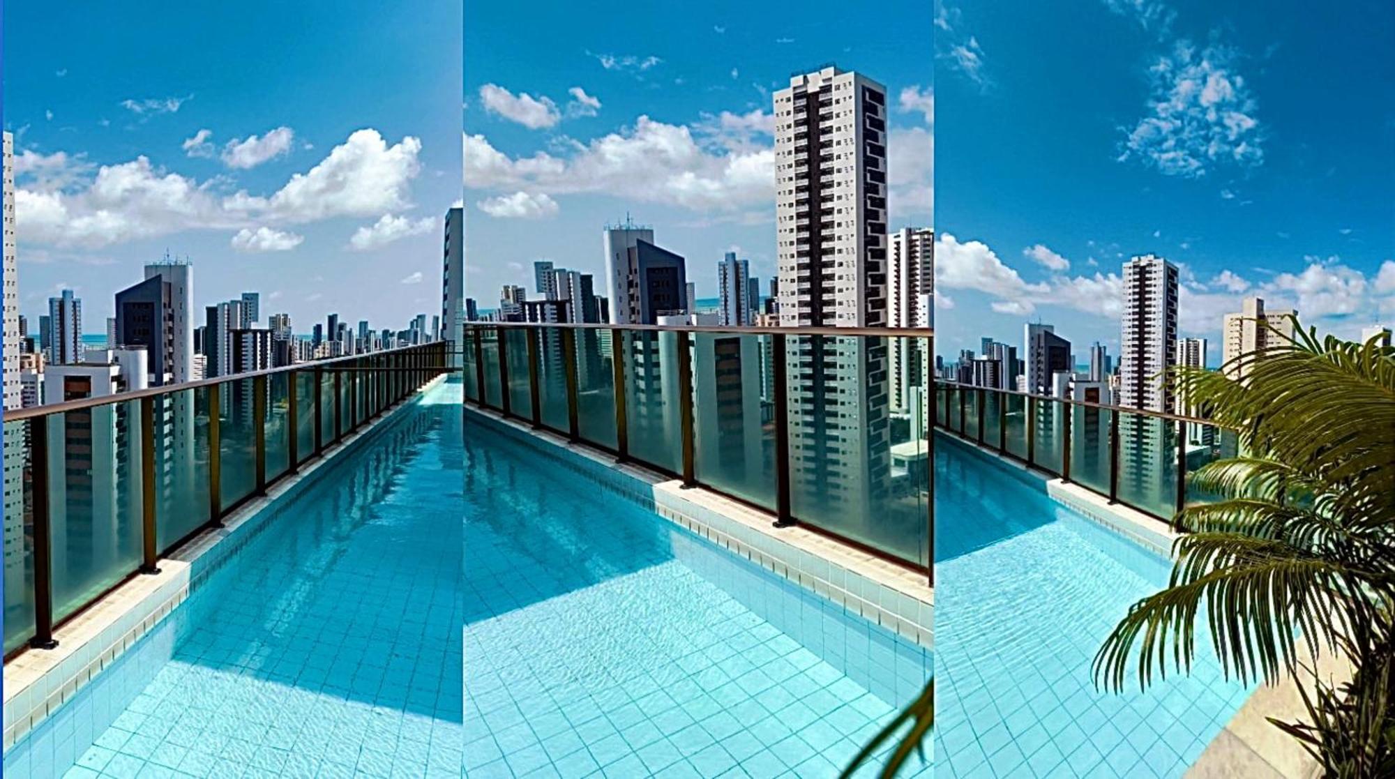 Flat Piscina No Rooftop Aluguel Temporada Em Recife Exteriör bild